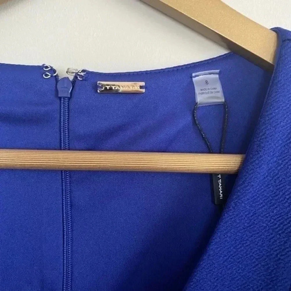 NWT Tahari Cobalt Blue Ruffle Sleeve V neck Jumpsuit - Picture 7 of 13